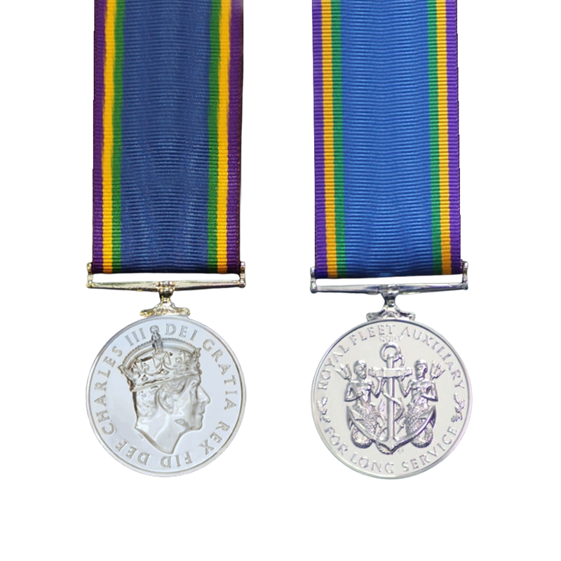 Royal Fleet Auxiliary Long Service Miniature Medal CIIIR