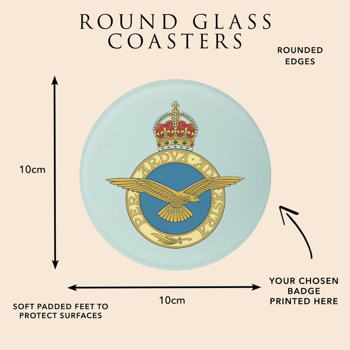 Colour Printed Round Glass Drinks Coaster