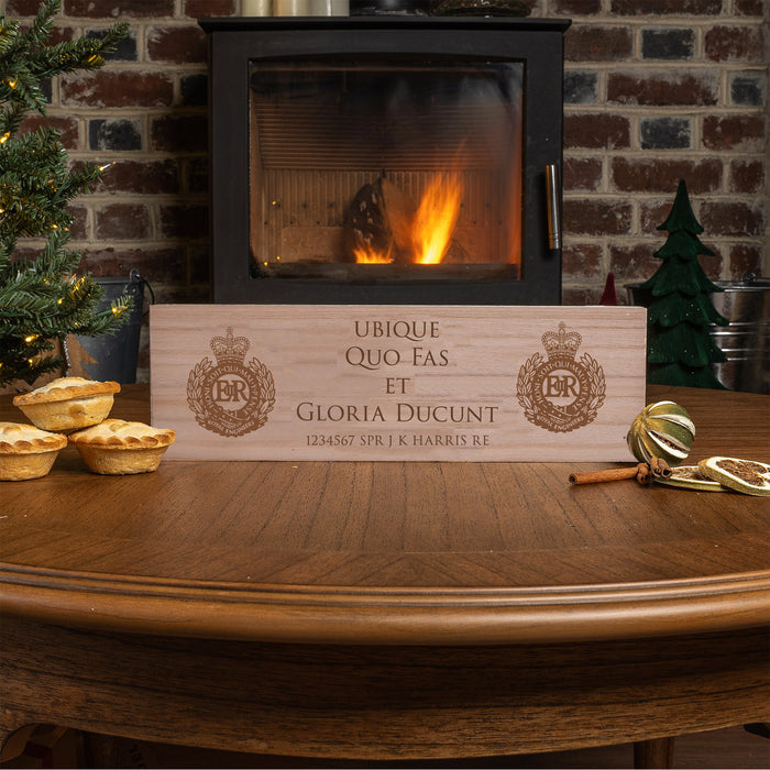 Royal Engineers Motto Wooden Plaque Sign (32cm) – Hanging or Freestanding