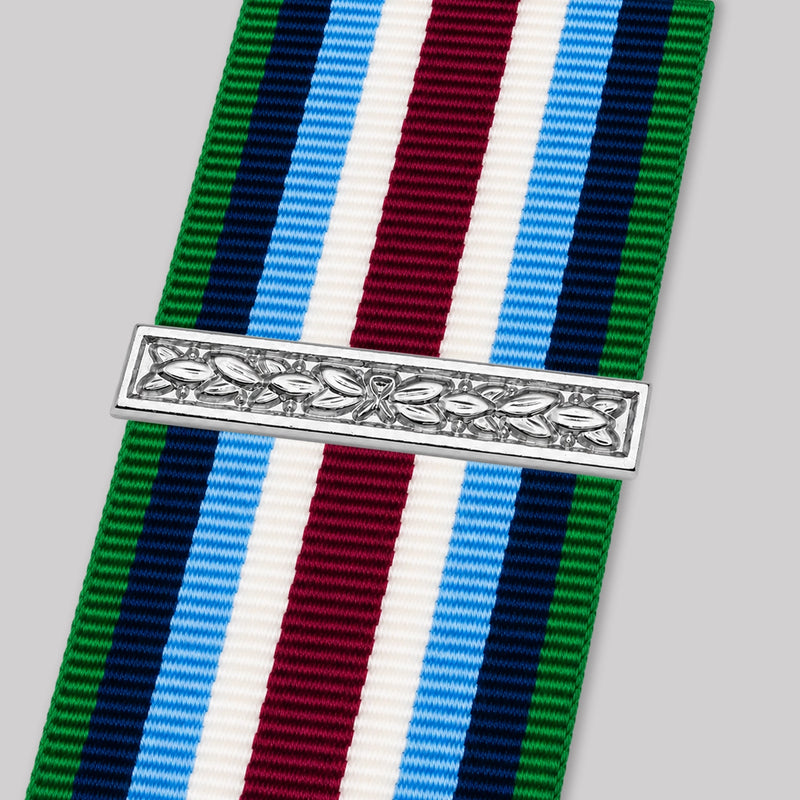 silver wider service 2nd award bar in miniature