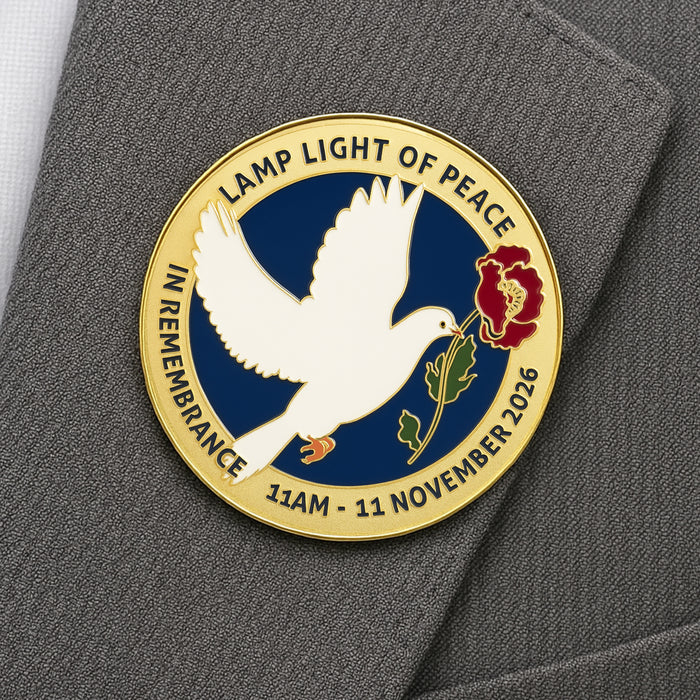 Lamp Light of Peace Lapel Badge – Official Commemorative Pin for Peace & Remembrance