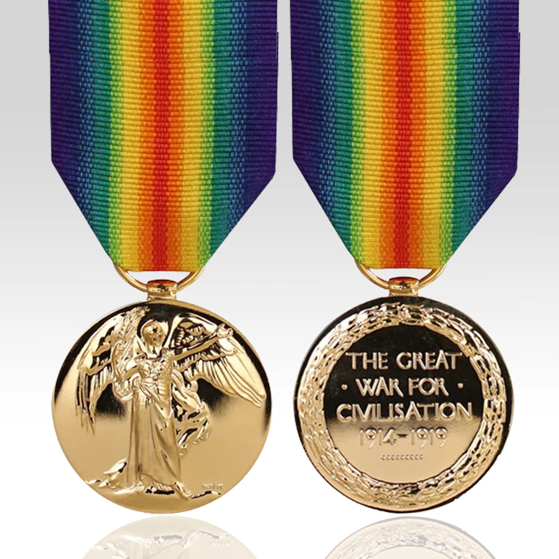Personalised Framed WW1 Replica Medal Trio, Memorial Plaque & Scroll