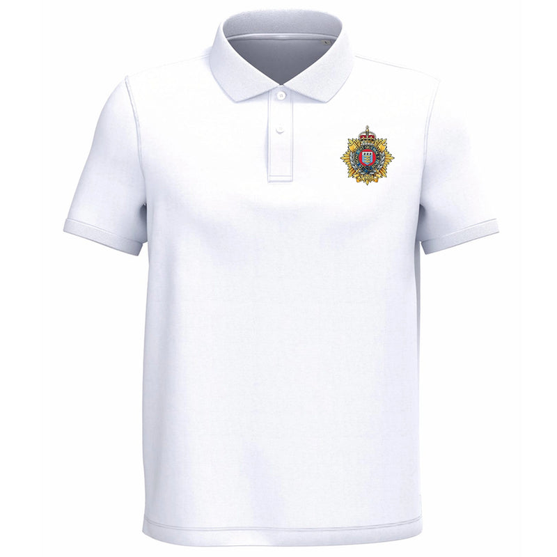 Premium Printed Military Badge Organic Polo Shirt