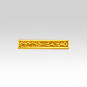 wider service gold 2nd award bar in silver on a white background