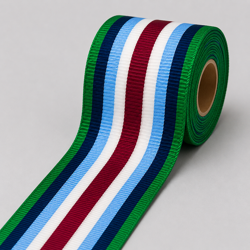 a roll of wider service medal ribbon