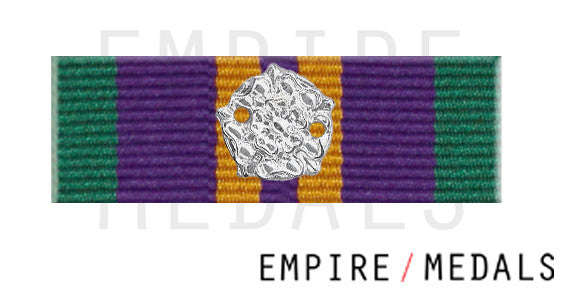 Accumulated Campaign Service Post 2011 Ribbon Bar With Silver Rosette