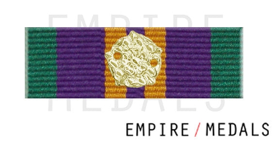 Accumulated Campaign Service Post 2011 Ribbon Bar With Gilt Rosette