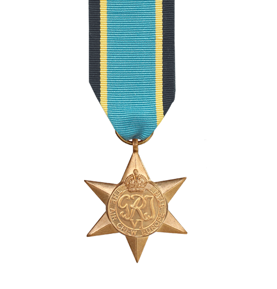 WW2 Air Crew Europe Star Medal and Ribbon