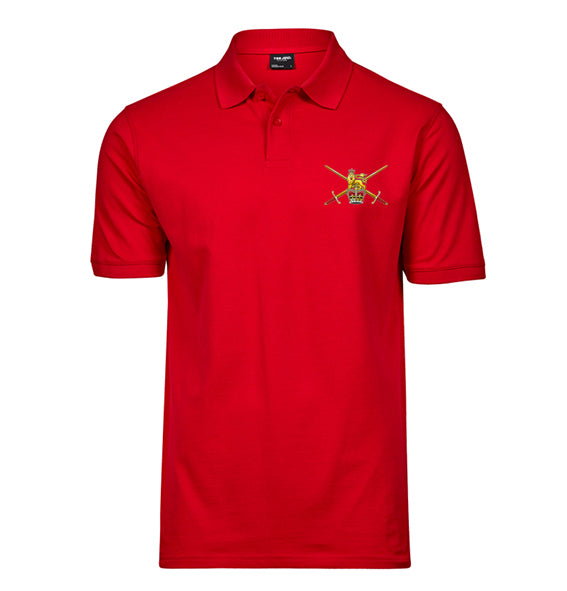 Military Printed Polo Shirt - Red