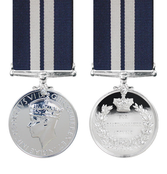 Replica Medaglia Distinguished Service Medal - Royal Navy DSM 1914 - Grandezza Naturale Con Nastro