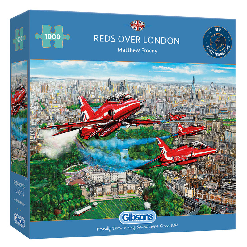 Reds Over London 1000 Piece Jigsaw Puzzle