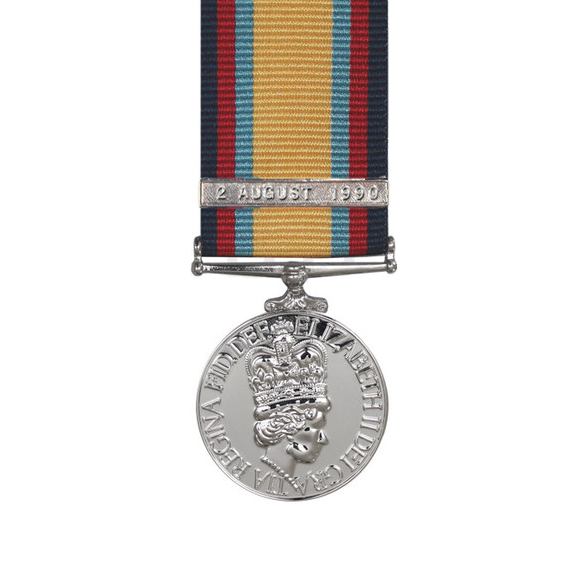 Gulf Medal Miniature With 2nd August Bar