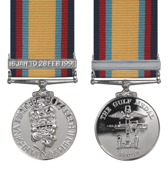 the gulf war medal with a 16th January Bar