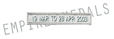 Iraq Op Telic Miniature Medal Bar 19 March 28 August 2004