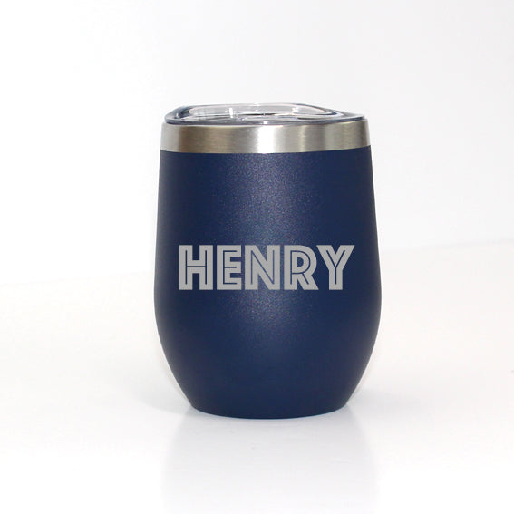 Personalised 350ml Thermal Mug - Navy Blue