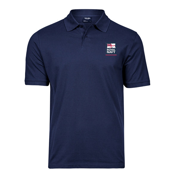 Military Embroidered Polo Shirt - Navy Blue