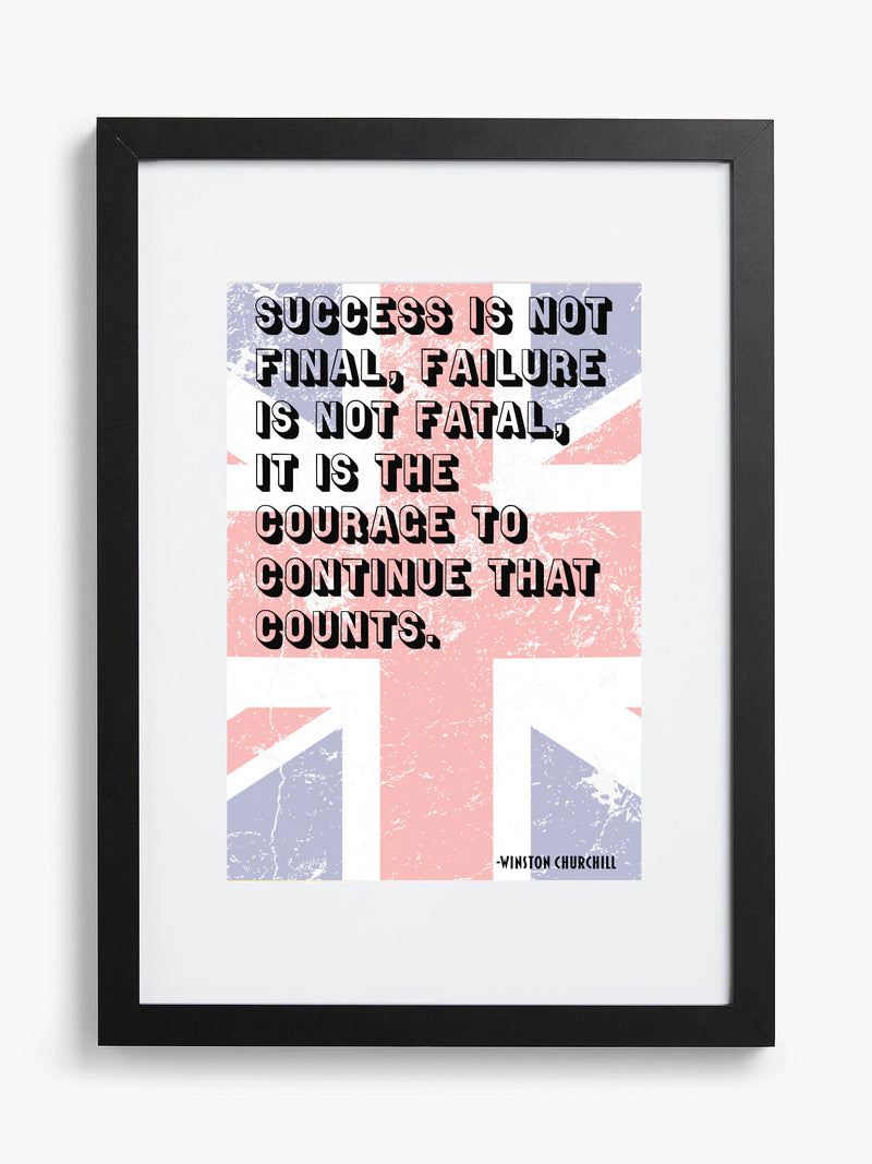Success Is Not Final - Framed Quotation
