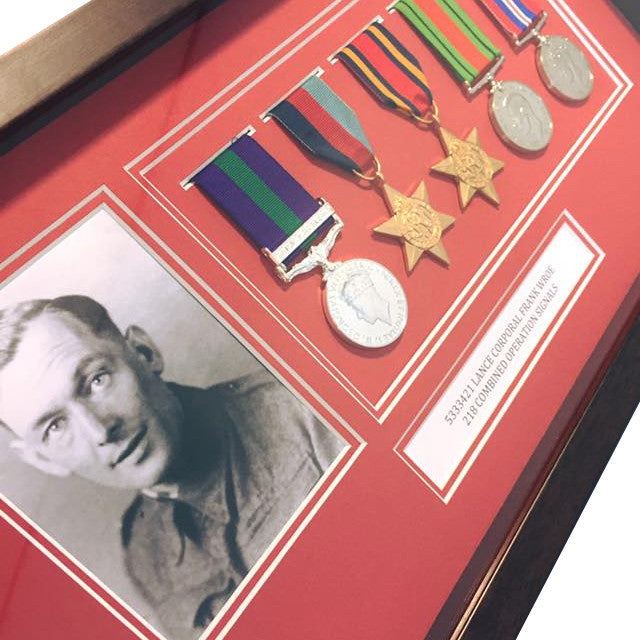 Frame for 6 Medals and a Photograph