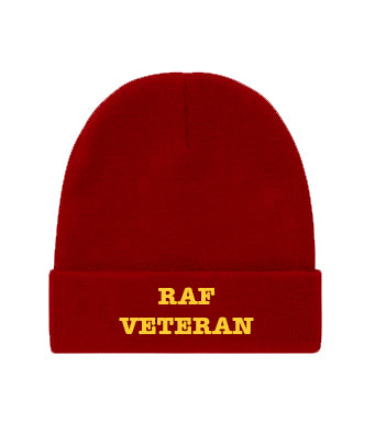 RAF Veteran Embroidered Beanie Hat