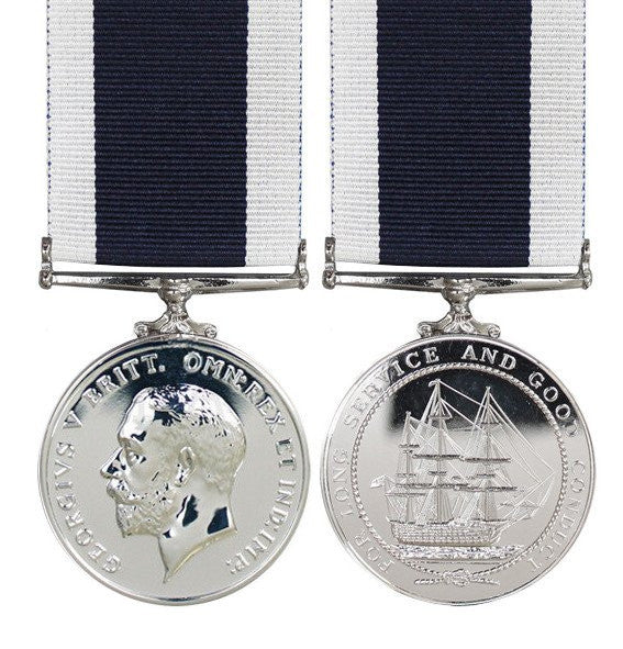 Royal Navy Long Service Full Size Medal GV